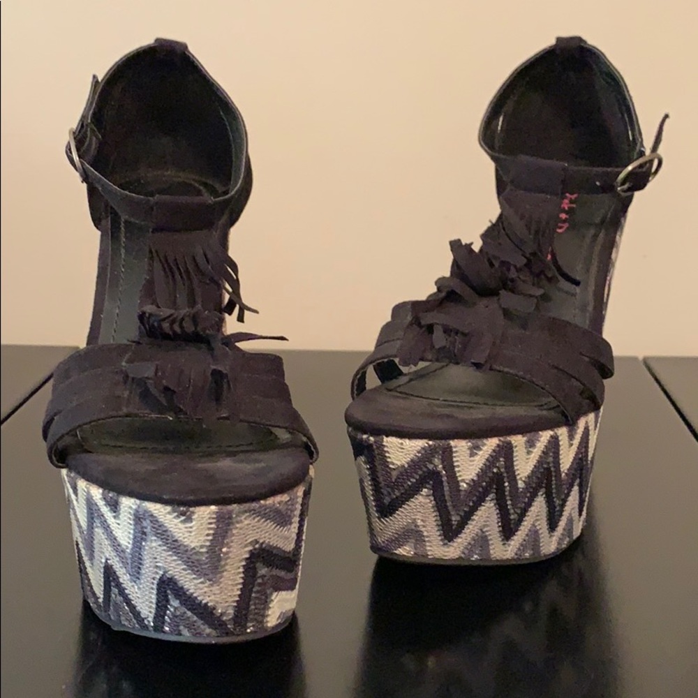 Pink & Pepper Wedge Sandals